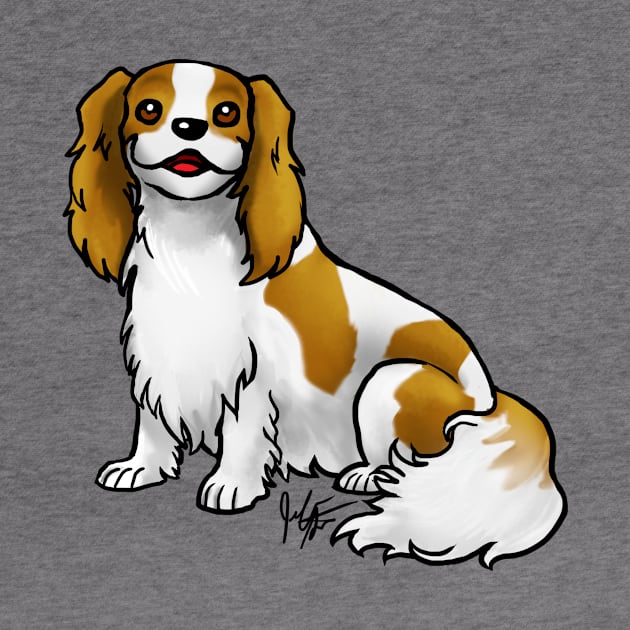 Dog - Cavalier King Charles Spaniel - Blenheim by Jen's Dogs Custom Gifts and Designs